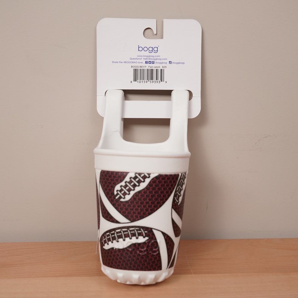 Bogg Bevy Cup Holder Football Print Fair Catch Unisex OS White Accessory